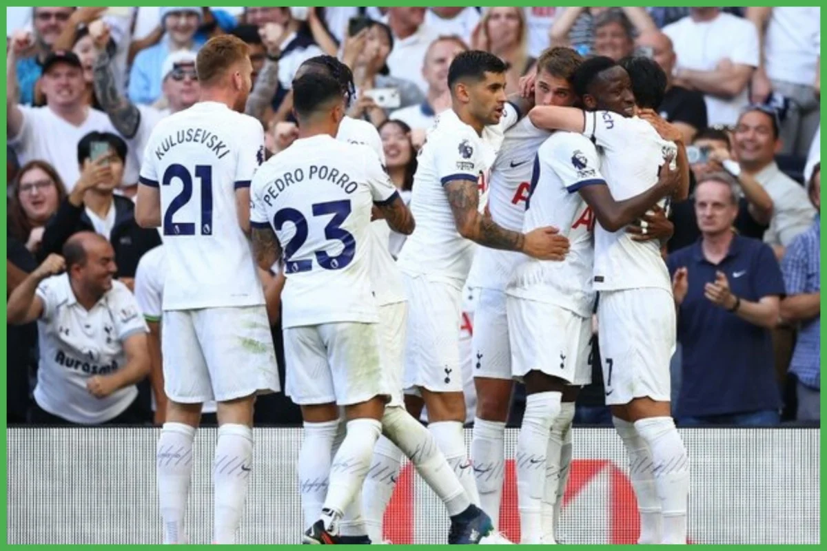 Tottenham Hotspur jubilating goal