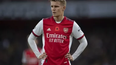 Arsenal's captain, Martin Odegaard