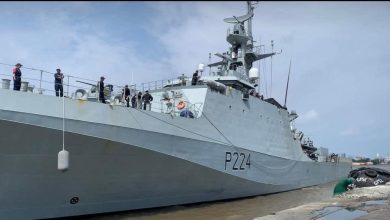 British warship arrives Lagos