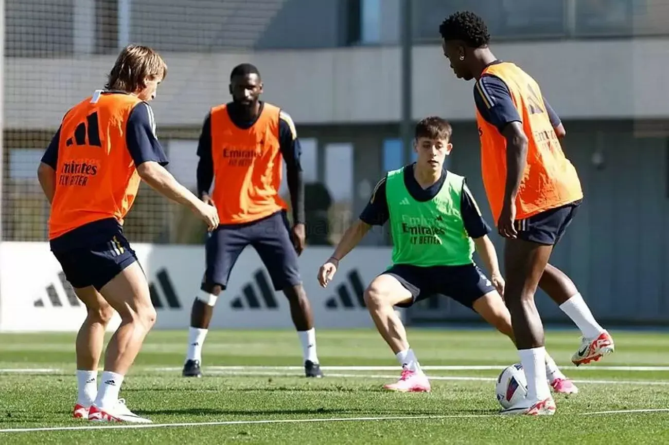 Real Madrid player at training