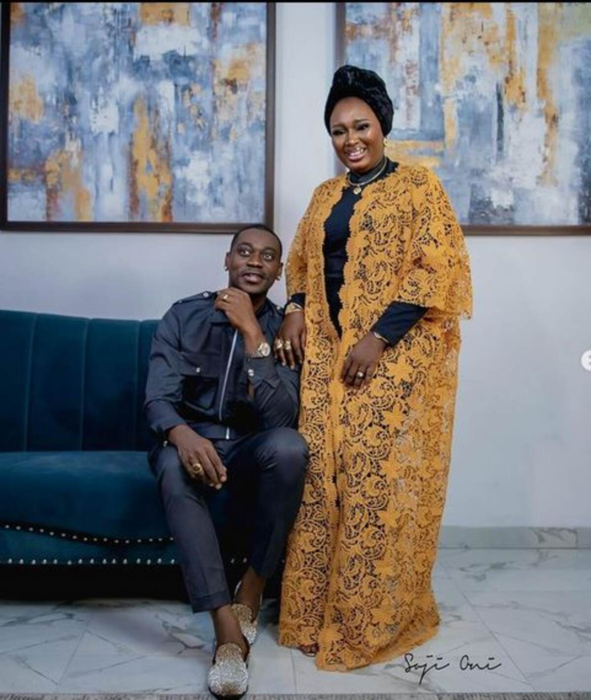 Lateef Adedimeji and his wife mo bimpe
