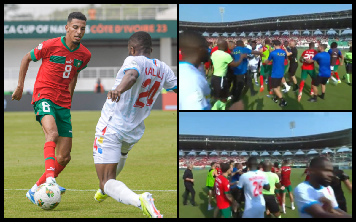 Post Match Tensions Flare Between Morocco and DR Congo Players