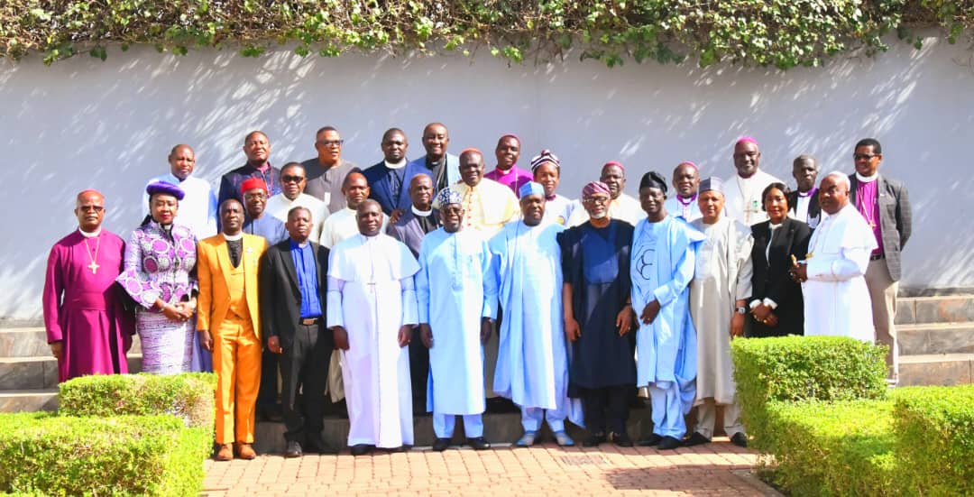 President Tinubu with Christian Leaders in Abuja
