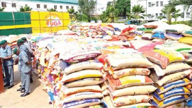 Seized rice in Nigeria